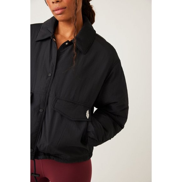 🎉LAST CHANCE🎉 FP MOVEMENT Off The Bleachers Coaches Jacket / Black - Picture 10 of 11